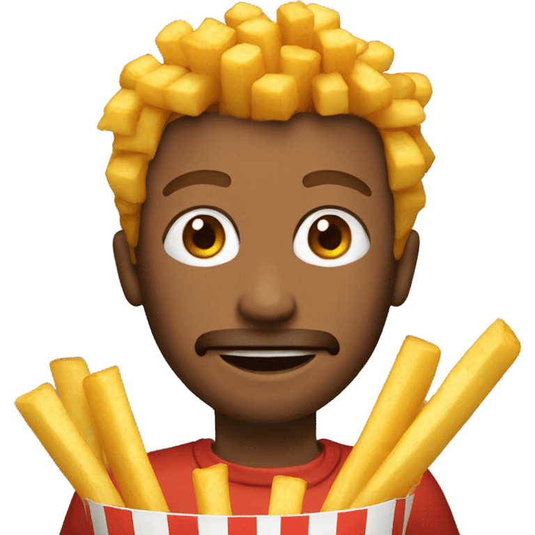 Man with fries  emoji