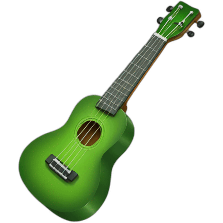 green-colored-ukulele emoji