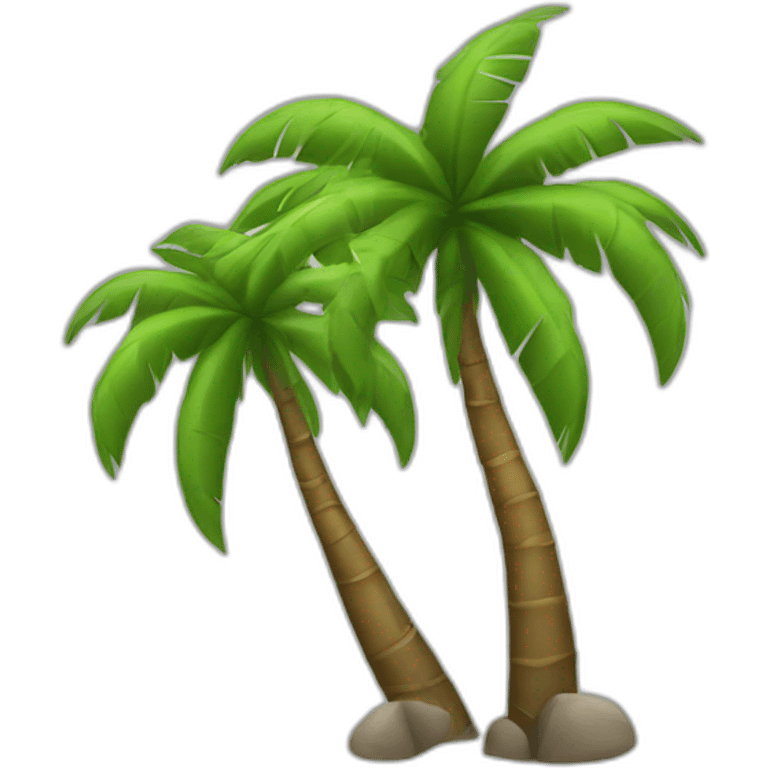 Palm tree and palm tree together emoji