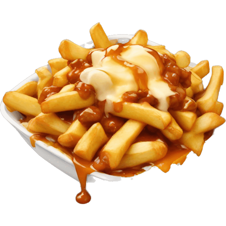 Poutine qui mange une poutine emoji