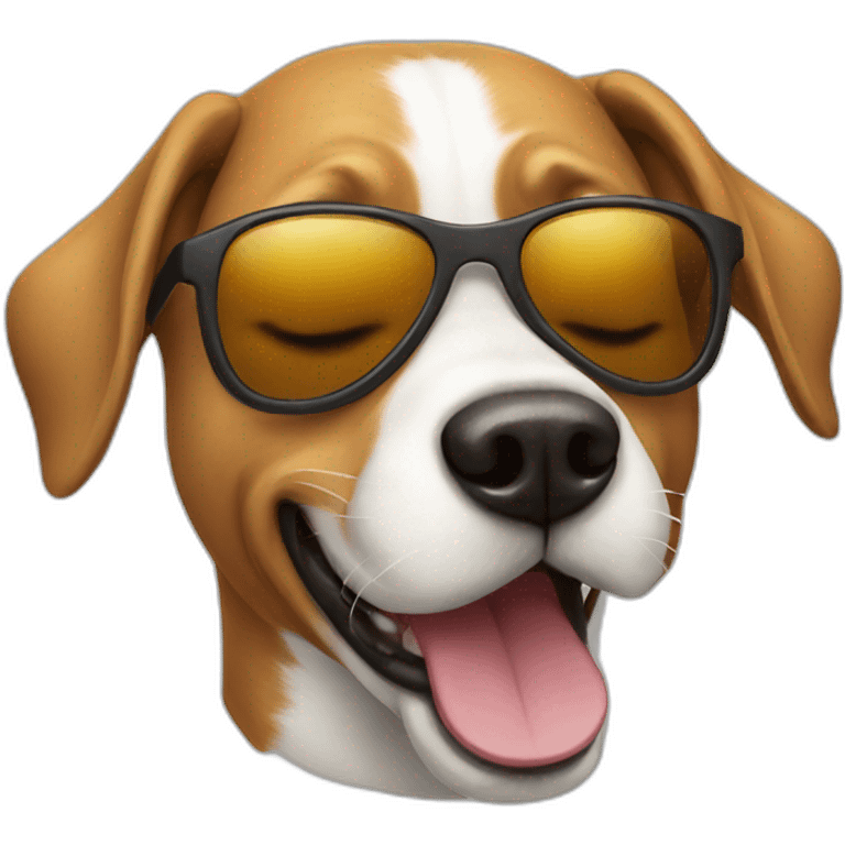 Dog with sunglasses  emoji