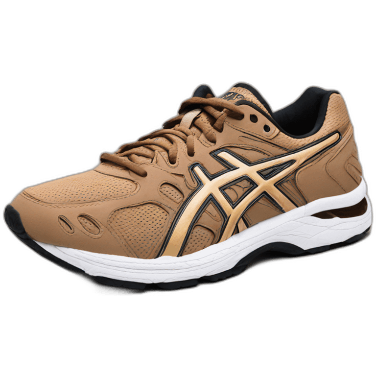 light brown asics gel nyc emoji