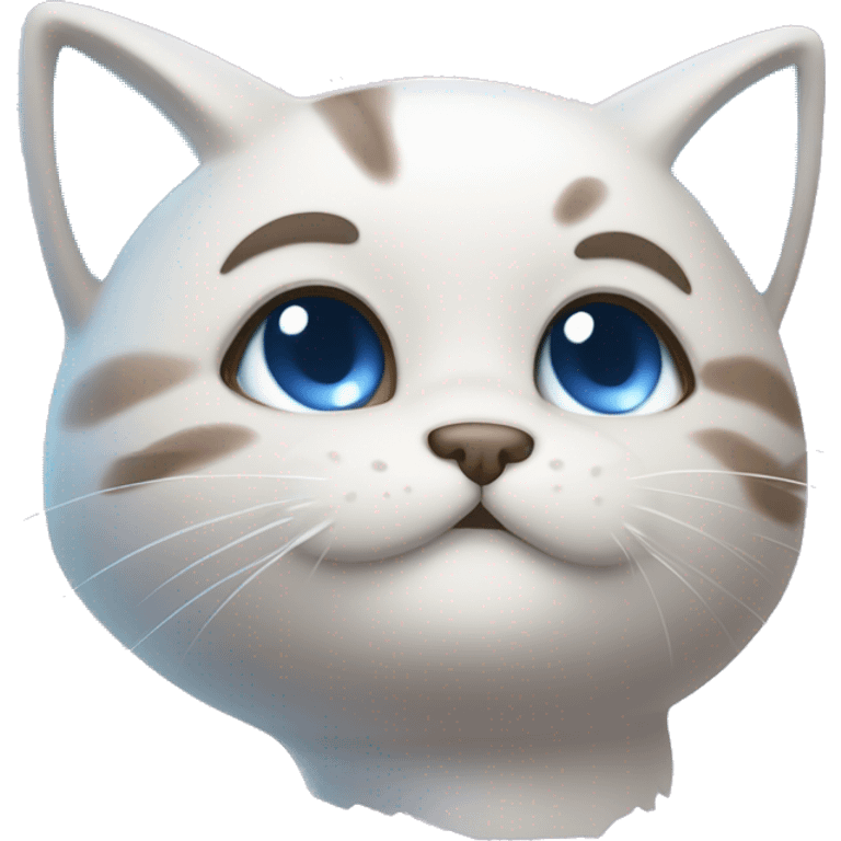 LunarHype

    A cute cat face with sparkling eyes, blushing cheeks, and paws raised to show excitement emoji