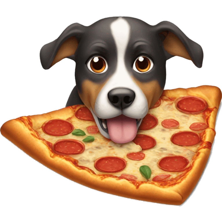 dog eating pizza emoji