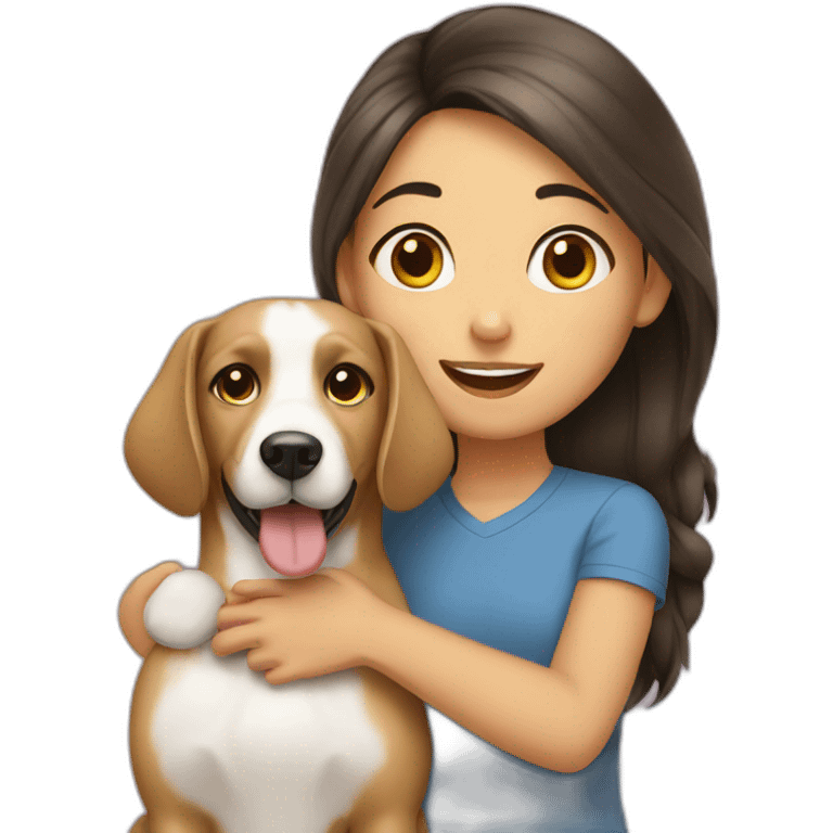 girl and dog emoji