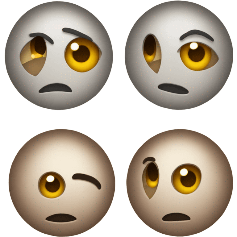 Emoji with one eye looking straight and other eye looking to the side emoji