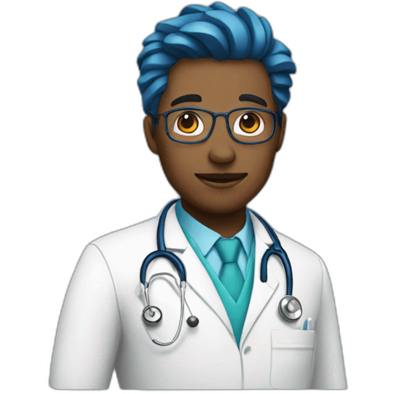 Doctor blue emoji