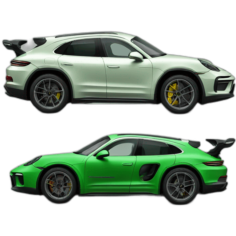 2023 Porsche Dakar in green emoji