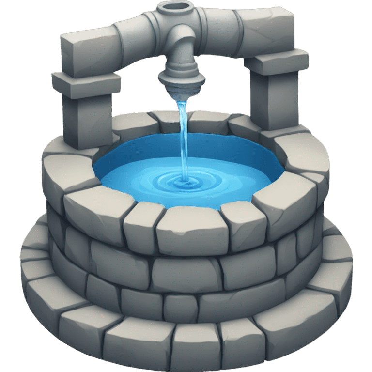 a water well made out of stone emoji