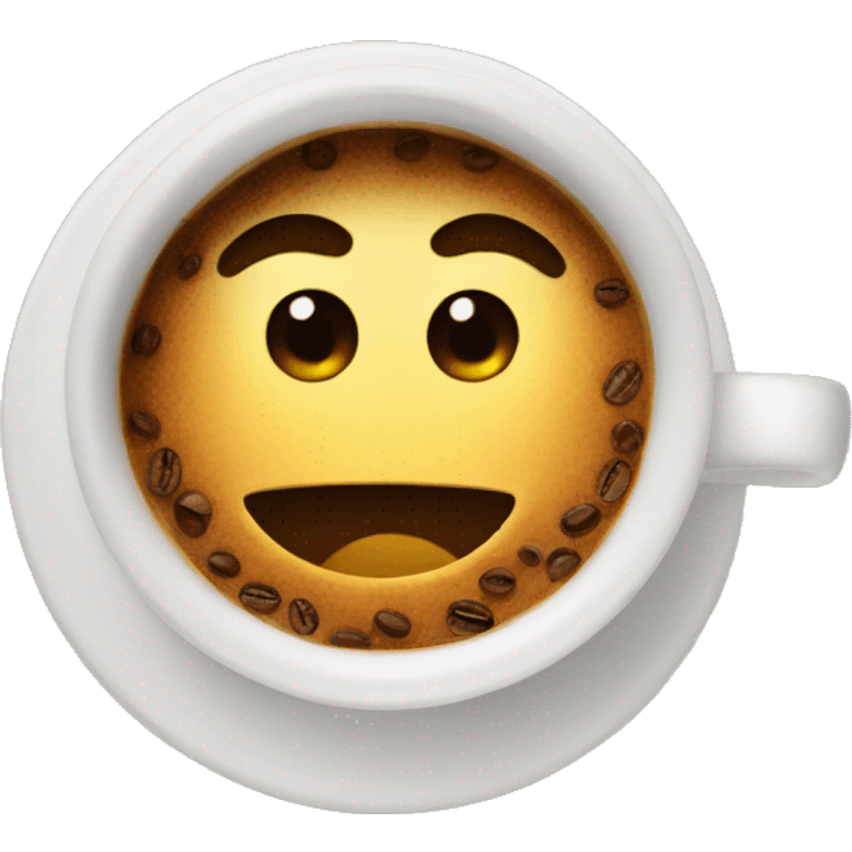 emoji with coffee eyes  emoji