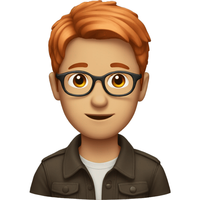 boy with copper hair and glasses emoji