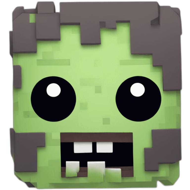 Minecraft zombie head emoji