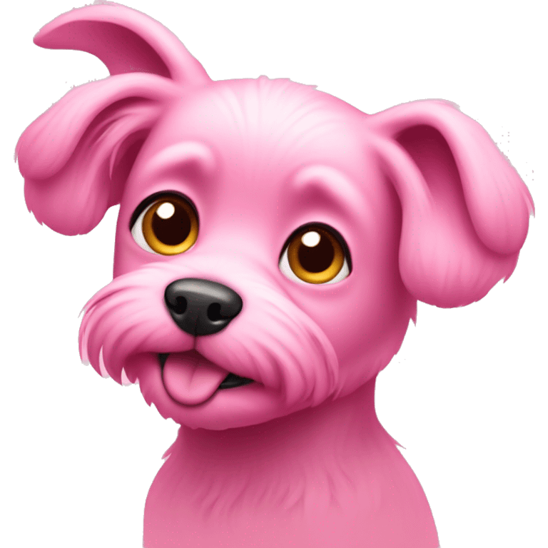 little pink dog emoji