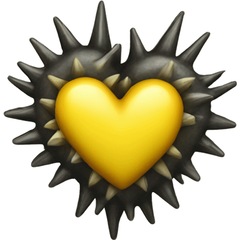 Yellow heart w spines emoji