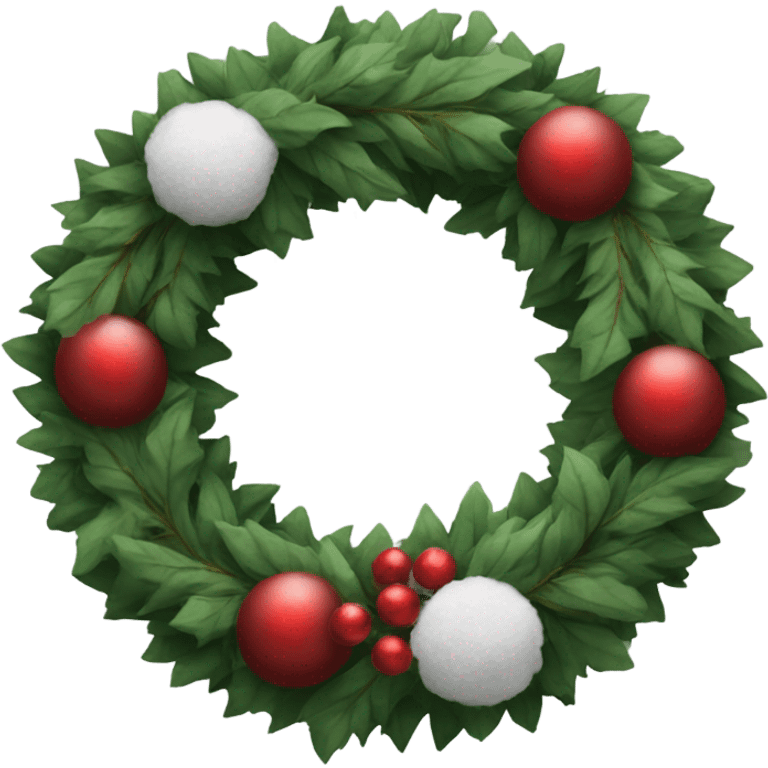 Realistic cristmas wreath with Cotton emoji