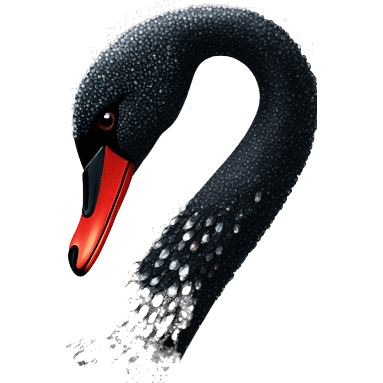 Black swan with jewels  emoji