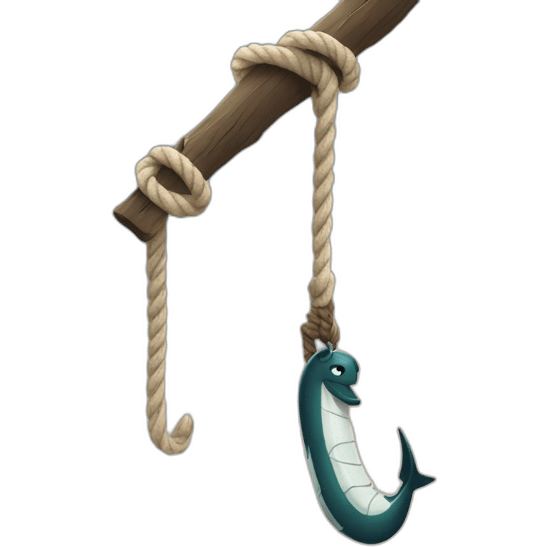 ьуефддшс hook with rope emoji