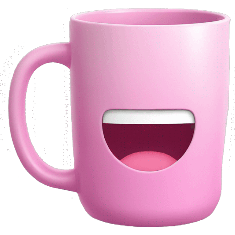 Pink thermo mug emoji