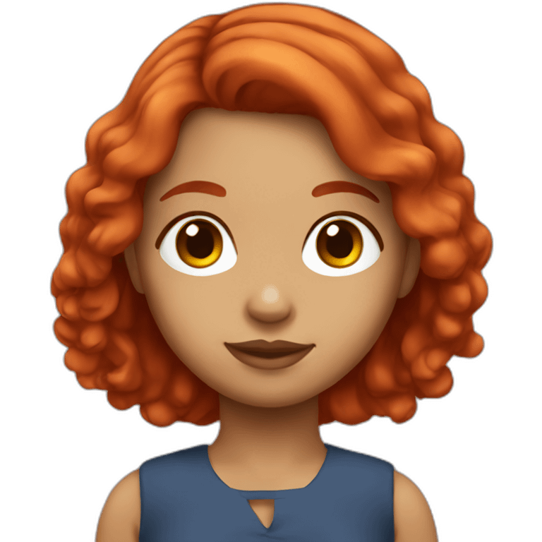 Pretty Venezuelan girl with red hair emoji