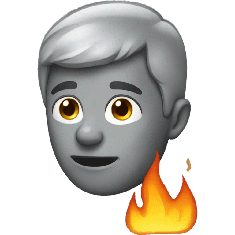 Grey fire emoji