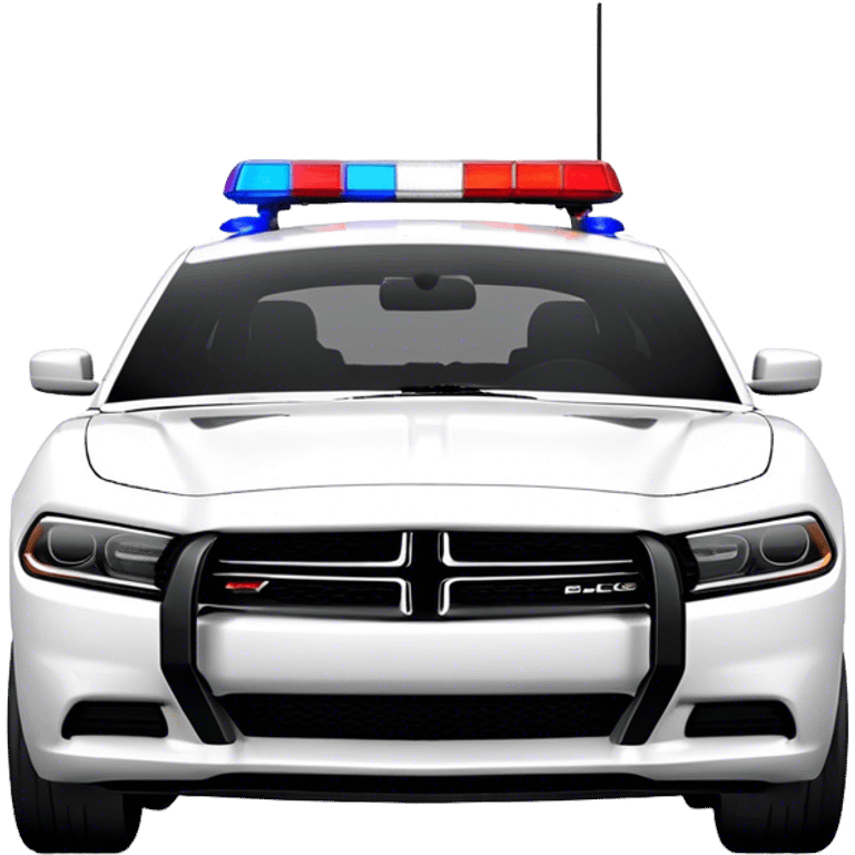 Police Car - Dodge Charger Pursuit (Model Year: 2022) (Iconic colour: Black and white) emoji