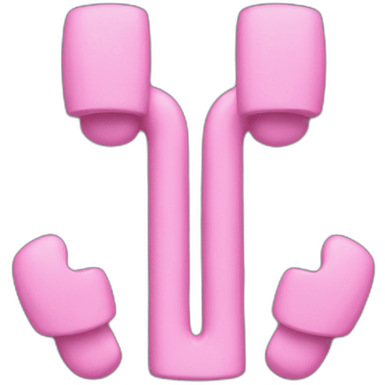 pink magnet u-shaped with arms emoji