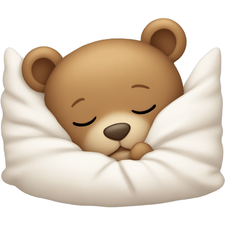 Baby Teddy Bear sleeping in a bed emoji