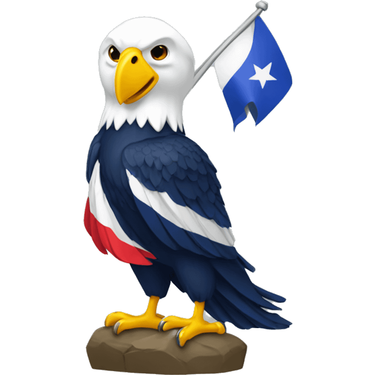 aigle avec drapeau français  emoji