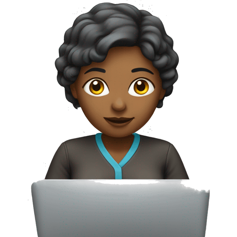 a female working on a laptop emoji