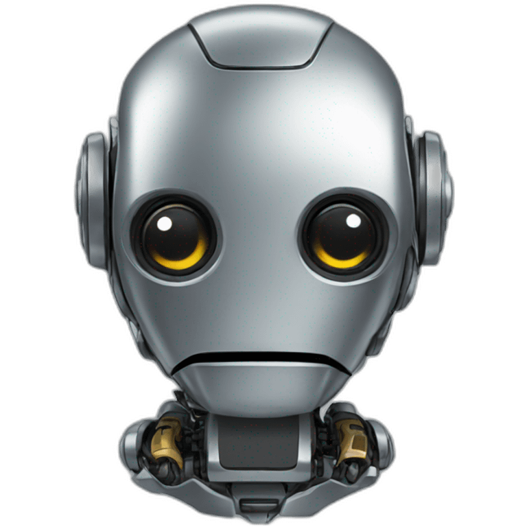 robot looking down emoji