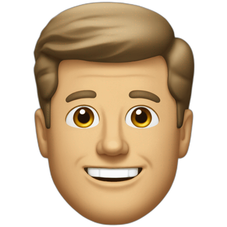 smiling John Fitzgerald Kennedy face emoji