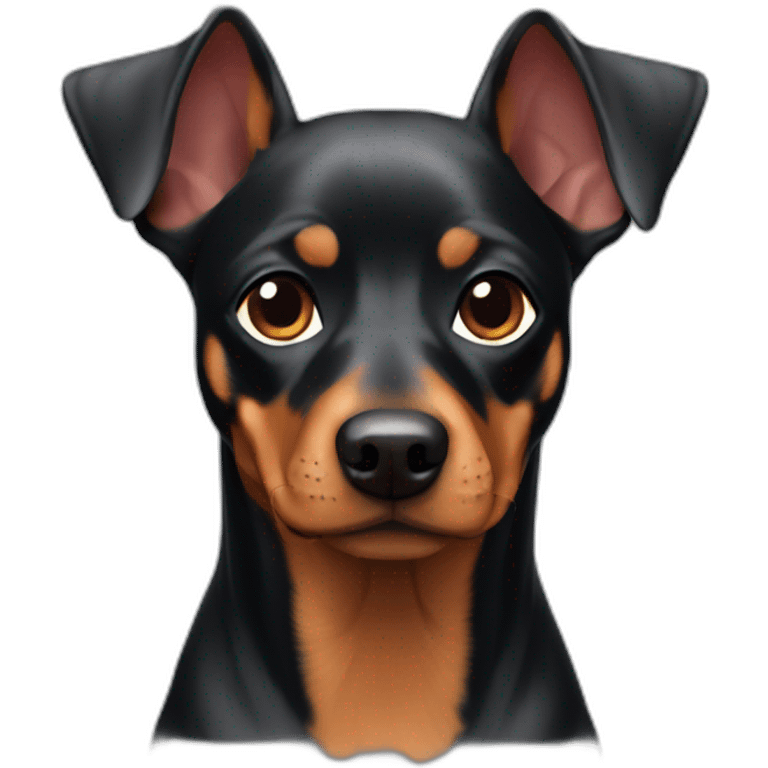 Chien pinscher noir emoji