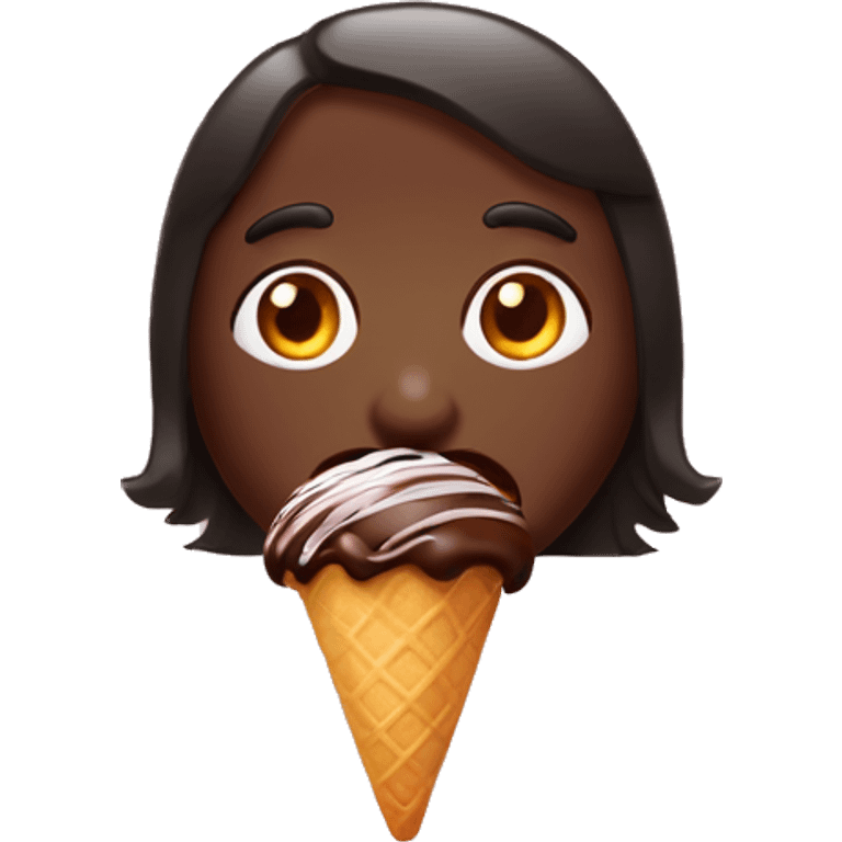 Zemmour qui mange une glace au chocolat noir qu’il aime pas emoji