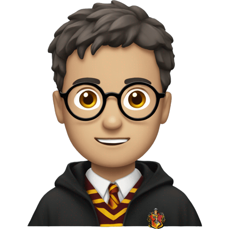 Harry Potter with round glasses and a lightning scar on his forehead  emoji