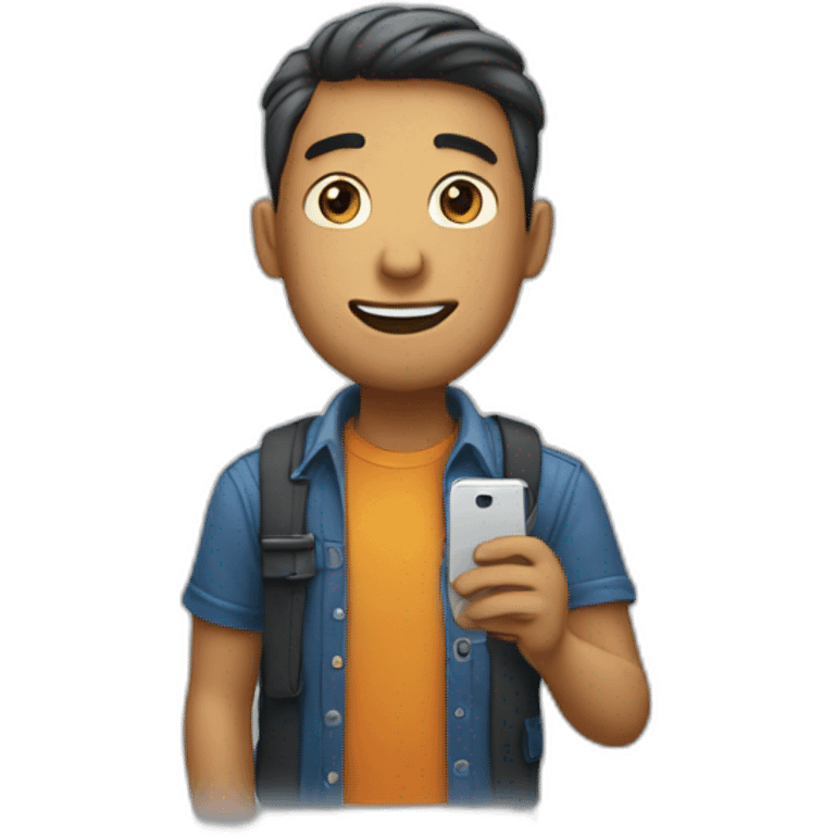 A guy on his phone emoji