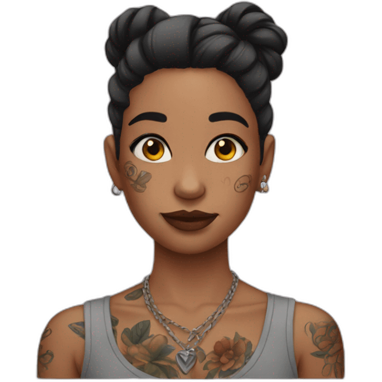 girl with tattoos emoji