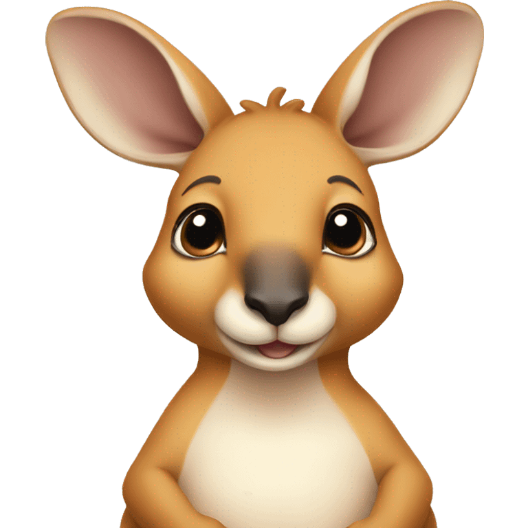 Cute little baby chubby Kangaroo emoji