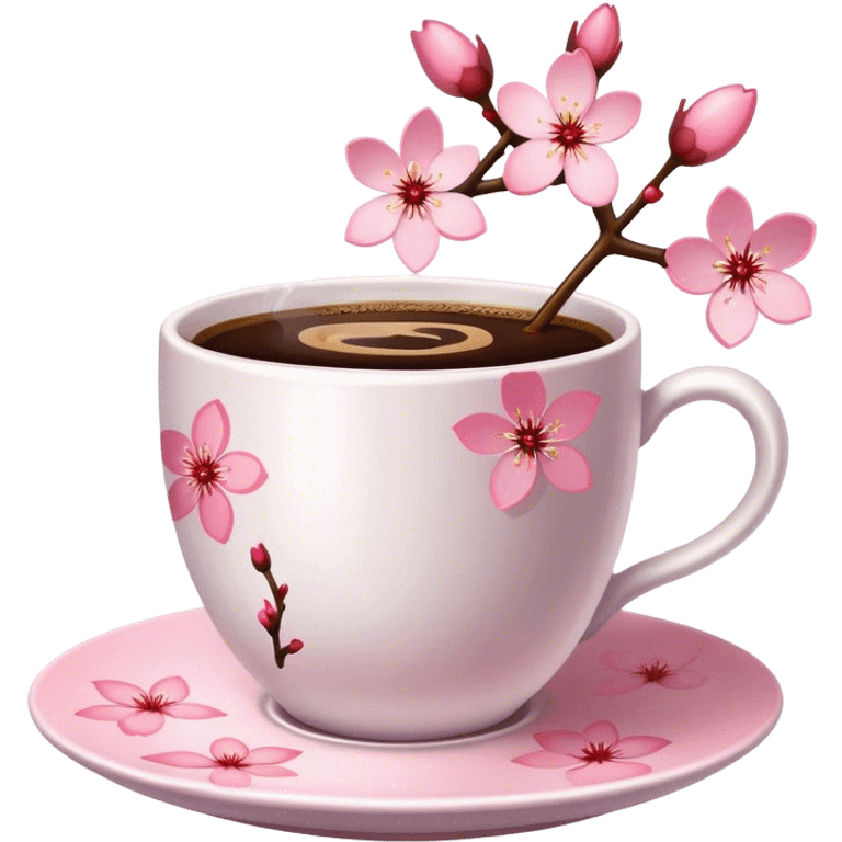 Cherry Blossom coffee emoji