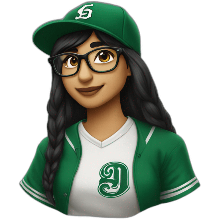 Mia Khalifa slytherin baseball tshirt emoji