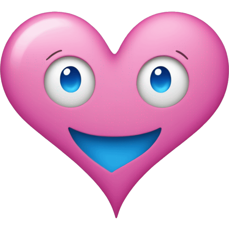 blue and pink heart  emoji