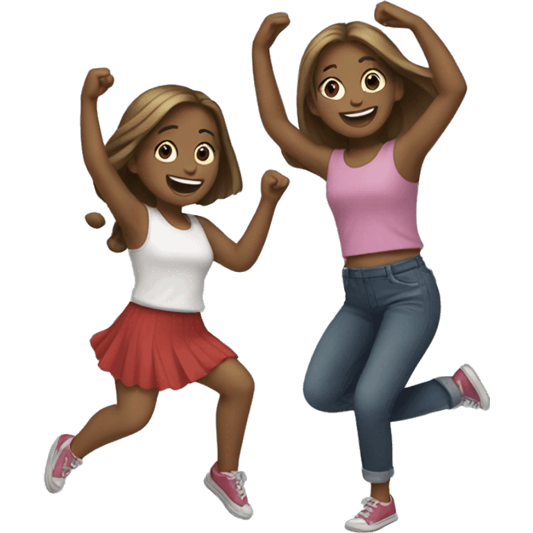 Two girl dancing  emoji