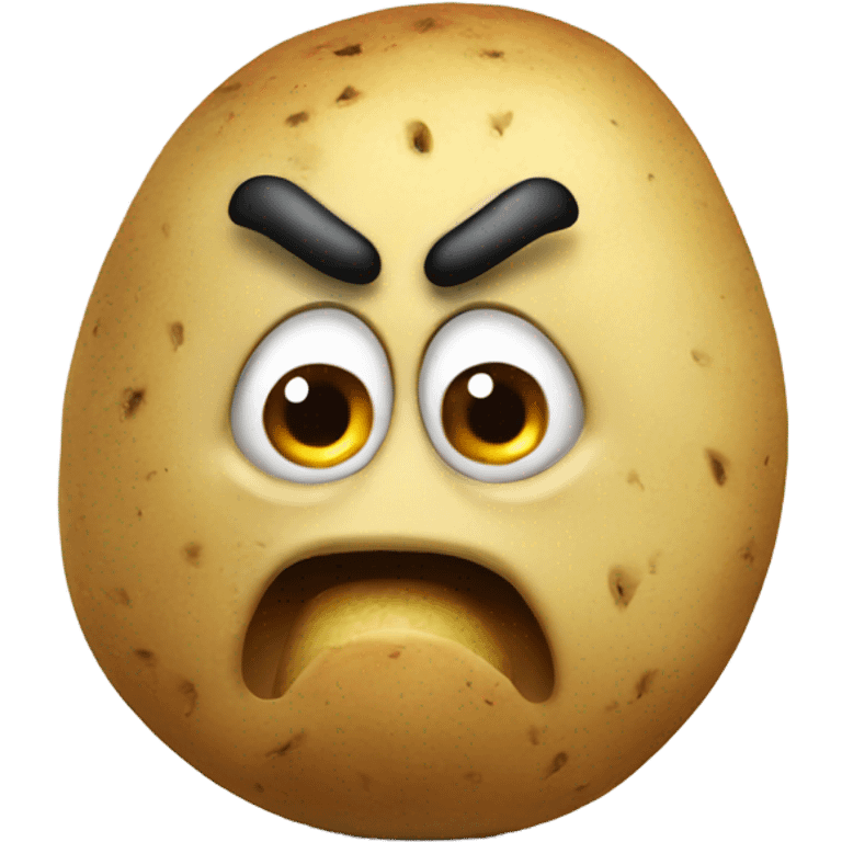 Angry potato emoji