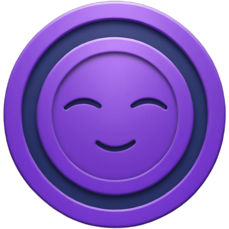 circle emblem in purple with thin navy blue outline   emoji