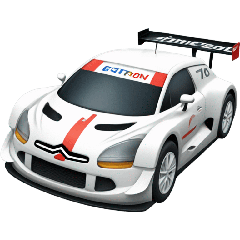 White Citroen GT race car  emoji