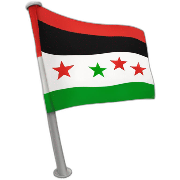 Syrianska  flaggan  emoji