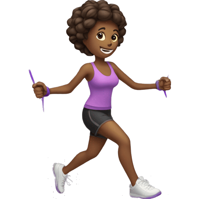 Woman jumping rope emoji