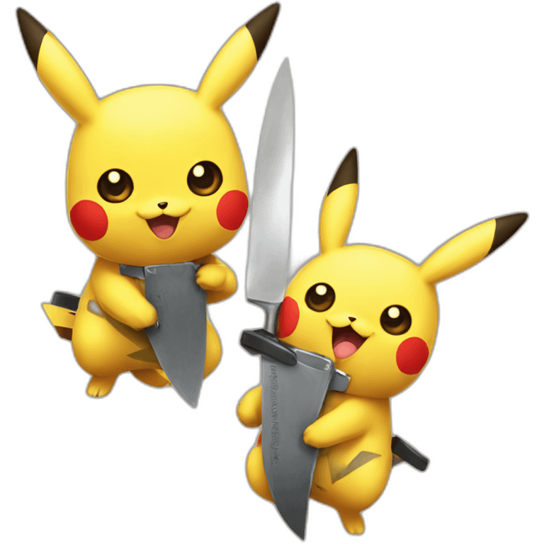 pikachu with knives emoji