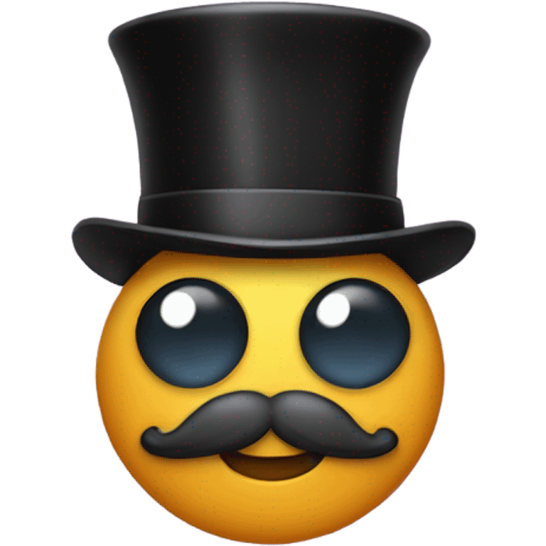 Poo emoji with top hat and monocle  emoji