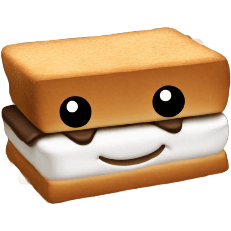 Smiling smore making a smore emoji