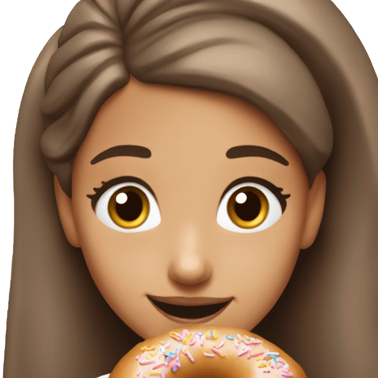 ariana grande eating donut emoji